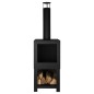 Esschert Design Terrassenofen mit Holzlager Schwarz FF410 Esschert Design Terrassenofen mit Holzlager Schwarz FF410
