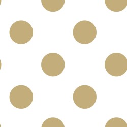 Kids at Home Tapete Dotty Gold Weiß und Golden 100105