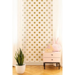 Kids at Home Tapete Dotty Gold Weiß und Golden 100105