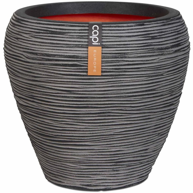 Capi Blumentopf Nature Rib Kegel 42 x 38 cm Anthrazit KOFZ362 Capi Blumentopf Nature Rib Kegel 42 x 38 cm Anthrazit KOFZ362