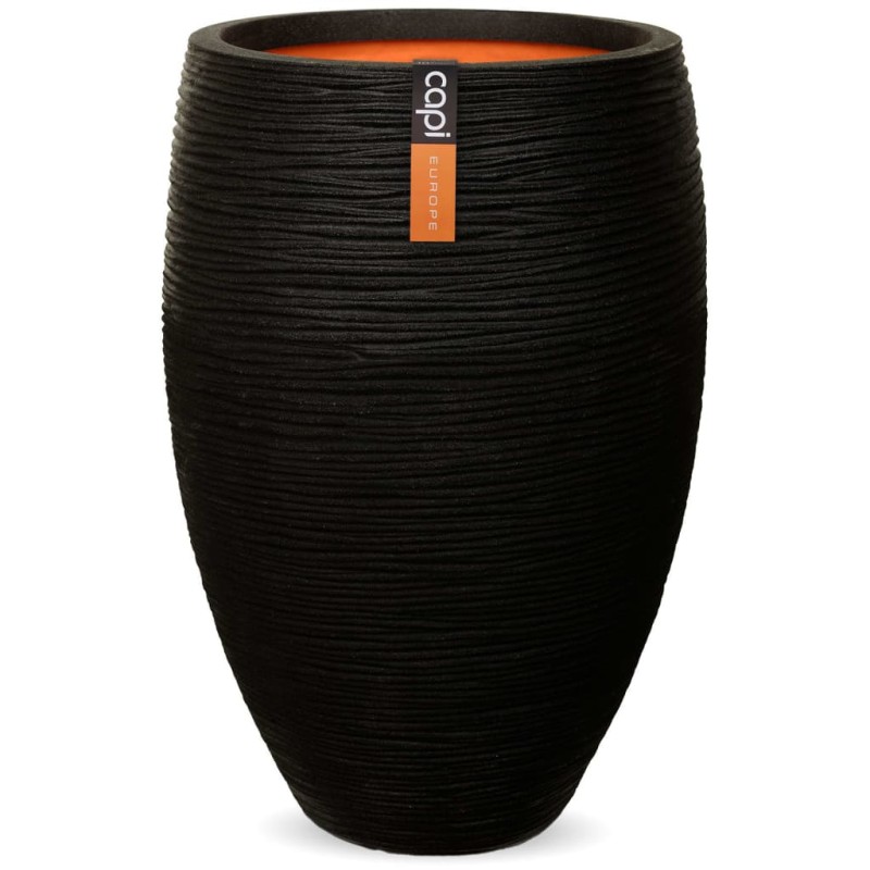 Capi Vase "Nature Rib" Elegant Deluxe 40 x 60 cm Schwarz Capi Vase "Nature Rib" Elegant Deluxe 40 x 60 cm Schwarz