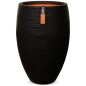 Capi Vase "Nature Rib" Elegant Deluxe 40 x 60 cm Schwarz Capi Vase "Nature Rib" Elegant Deluxe 40 x 60 cm Schwarz
