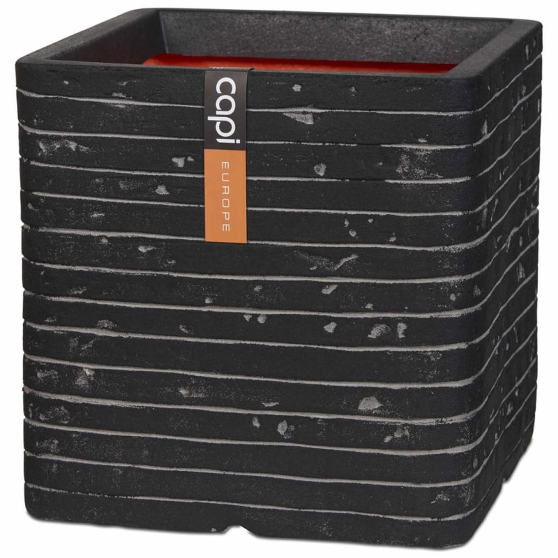 Capi Blumentopf Nature Row Quadratisch 30 x 30 cm Anthrazit KRWZ902 Capi Blumentopf Nature Row Quadratisch 30 x 30 cm Anthrazit KRWZ902