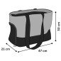 FLAMINGO Haustier-Tragetasche Cilou 4 Grau 47 x 21 x 30 cm FLAMINGO Haustier-Tragetasche Cilou 4 Grau 47 x 21 x 30 cm