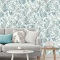 DUTCH WALLCOVERINGS Tapete Blatt- und Tukan-Motiv Blau DUTCH WALLCOVERINGS Tapete Blatt- und Tukan-Motiv Blau