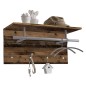 FMD Wandgarderobe 72 x 29,3 x 34,5 cm Altbraun FMD Wandgarderobe 72 x 29,3 x 34,5 cm Altbraun