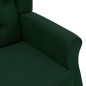Sessel mit Fußhocker Dunkelgrün Stoff Sessel mit Fußhocker Dunkelgrün Stoff