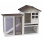 @Pet Kaninchenstall Gerlos Weiß und Braun 122x62x93 cm @Pet Kaninchenstall Gerlos Weiß und Braun 122x62x93 cm