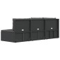 vidaXL 4-tlg. Garten-Lounge-Set mit Kissen Schwarz Poly Rattan vidaXL 4-tlg. Garten-Lounge-Set mit Kissen Schwarz Poly Rattan