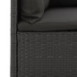 vidaXL 4-tlg. Garten-Lounge-Set mit Kissen Schwarz Poly Rattan vidaXL 4-tlg. Garten-Lounge-Set mit Kissen Schwarz Poly Rattan