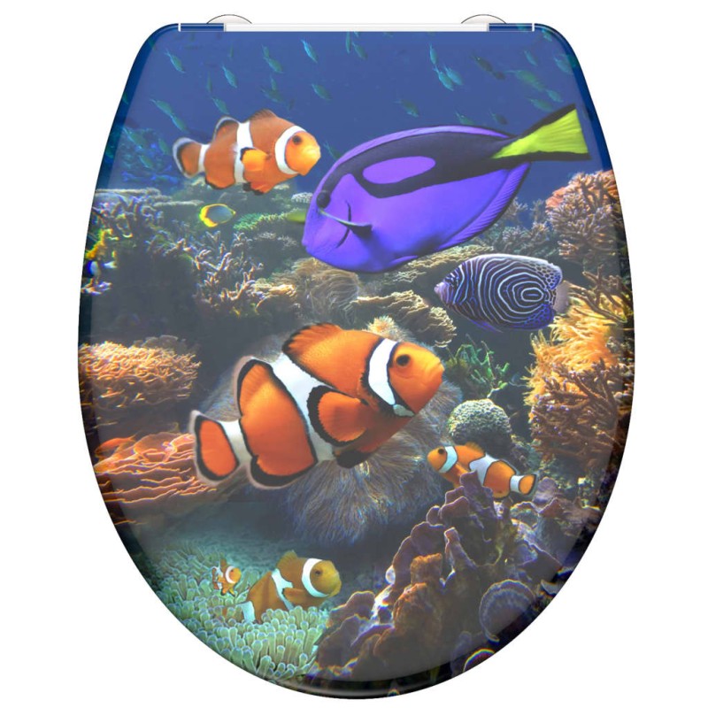 SCHÜTTE Toilettensitz mit Absenkautomatik SEA LIFE Duroplast Bedruckt SCHÜTTE Toilettensitz mit Absenkautomatik SEA LIFE Duroplast Bedruckt