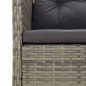 2-tlg. Garten-Lounge-Set mit Kissen Grau Poly Rattan 2-tlg. Garten-Lounge-Set mit Kissen Grau Poly Rattan