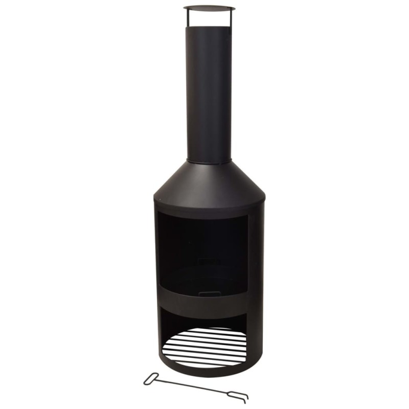 ProGarden Outdoor-Ofen mit Schornstein Metall 134 cm ProGarden Outdoor-Ofen mit Schornstein Metall 134 cm