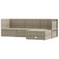vidaXL 4-tlg. Garten-Lounge-Set mit Kissen Grau Poly Rattan vidaXL 4-tlg. Garten-Lounge-Set mit Kissen Grau Poly Rattan