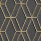 DUTCH WALLCOVERINGS Tapete Sechseckmuster Schwarz und Golden DUTCH WALLCOVERINGS Tapete Sechseckmuster Schwarz und Golden