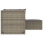 vidaXL 4-tlg. Garten-Lounge-Set mit Kissen Grau Poly Rattan vidaXL 4-tlg. Garten-Lounge-Set mit Kissen Grau Poly Rattan
