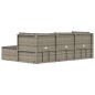 vidaXL 4-tlg. Garten-Lounge-Set mit Kissen Grau Poly Rattan vidaXL 4-tlg. Garten-Lounge-Set mit Kissen Grau Poly Rattan
