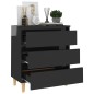 vidaXL Sideboard Hochglanz-Schwarz 60x35x69 cm Holzwerkstoff vidaXL Sideboard Hochglanz-Schwarz 60x35x69 cm Holzwerkstoff