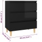 vidaXL Sideboard Hochglanz-Schwarz 60x35x69 cm Holzwerkstoff vidaXL Sideboard Hochglanz-Schwarz 60x35x69 cm Holzwerkstoff