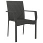 Gartenstühle mit Kissen 4 Stk. Poly Rattan Schwarz Gartenstühle mit Kissen 4 Stk. Poly Rattan Schwarz