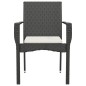 Gartenstühle mit Kissen 4 Stk. Poly Rattan Schwarz Gartenstühle mit Kissen 4 Stk. Poly Rattan Schwarz