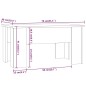 vidaXL Couchtisch Betongrau 79x49x41 cm Holzwerkstoff vidaXL Couchtisch Betongrau 79x49x41 cm Holzwerkstoff