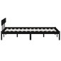 vidaXL Massivholzbett Schwarz Kiefer 140x200 cm vidaXL Massivholzbett Schwarz Kiefer 140x200 cm