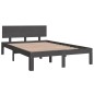 vidaXL Massivholzbett Grau 120x190 cm