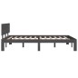 vidaXL Massivholzbett Grau 120x190 cm