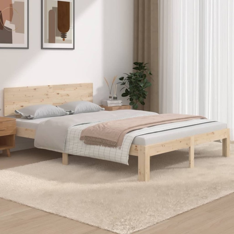 vidaXL Massivholzbett 135x190 cm vidaXL Massivholzbett 135x190 cm