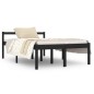 vidaXL Massivholzbett Schwarz 120x190 cm vidaXL Massivholzbett Schwarz 120x190 cm