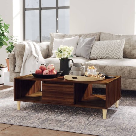 vidaXL Couchtisch Braun Eichen-Optik 103,5x60x35 cm Holzwerkstoff