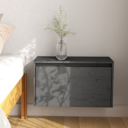 vidaXL Wandschrank Grau 60x30x35 cm Massivholz Kiefer