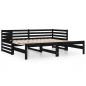 vidaXL Tagesbett Ausziehbar Schwarz 2x(90x190) cm Massivholz Kiefer vidaXL Tagesbett Ausziehbar Schwarz 2x(90x190) cm Massivholz Kiefer