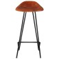 Barhocker 4 Stk. Braun Echtleder Barhocker 4 Stk. Braun Echtleder