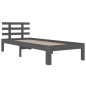 vidaXL Massivholzbett Grau 100x200 cm vidaXL Massivholzbett Grau 100x200 cm