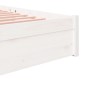 vidaXL Massivholzbett Weiß 135x190 cm vidaXL Massivholzbett Weiß 135x190 cm