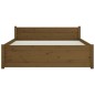 vidaXL Massivholzbett Honigbraun 135x190 cm vidaXL Massivholzbett Honigbraun 135x190 cm