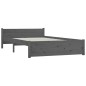 vidaXL Massivholzbett Grau 120x200 cm vidaXL Massivholzbett Grau 120x200 cm