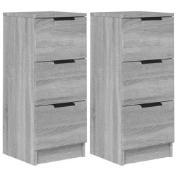 vidaXL Sideboards 2 Stk. Grau Sonoma 30x30x70 cm Holzwerkstoff