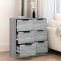 vidaXL Sideboards 2 Stk. Grau Sonoma 30x30x70 cm Holzwerkstoff vidaXL Sideboards 2 Stk. Grau Sonoma 30x30x70 cm Holzwerkstoff