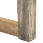 vidaXL Hocker Schwarz Echtleder und Mango Massivholz vidaXL Hocker Schwarz Echtleder und Mango Massivholz