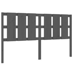 vidaXL Bett-Kopfteil Grau 185,5x4x100 cm Massivholz Kiefer