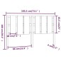 vidaXL Bett-Kopfteil Grau 185,5x4x100 cm Massivholz Kiefer vidaXL Bett-Kopfteil Grau 185,5x4x100 cm Massivholz Kiefer