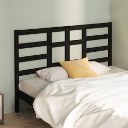 vidaXL Kopfteil Schwarz 156x4x104 cm Massivholz Kiefer