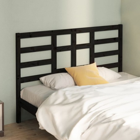 vidaXL Kopfteil Schwarz 156x4x104 cm Massivholz Kiefer