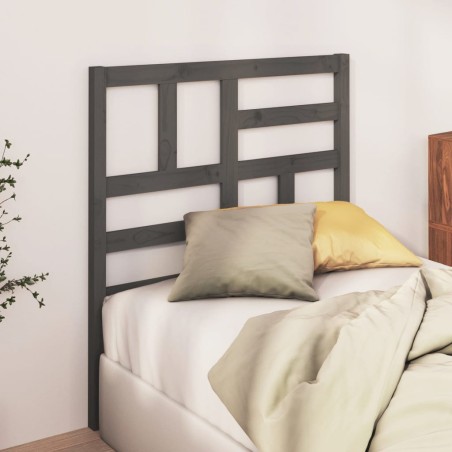 vidaXL Kopfteil Grau 106x4x104 cm Massivholz Kiefer