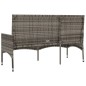 vidaXL Gartenbank 3-Sitzer mit Kissen Grau Poly Rattan vidaXL Gartenbank 3-Sitzer mit Kissen Grau Poly Rattan