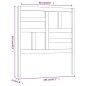 vidaXL Kopfteil Grau 106x4x104 cm Massivholz Kiefer