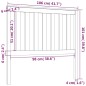 vidaXL Kopfteil Schwarz 106x6x101 cm Massivholz Kiefer